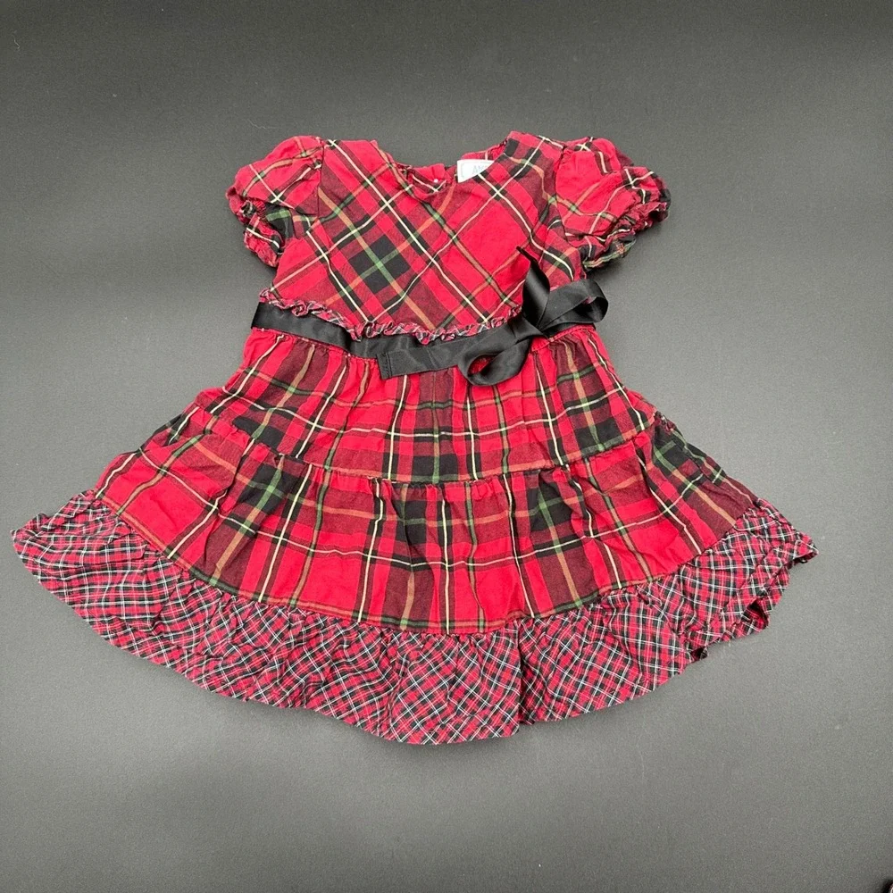American Living Baby Girls Dress &‎ Bloomer Set Plaid 6M 